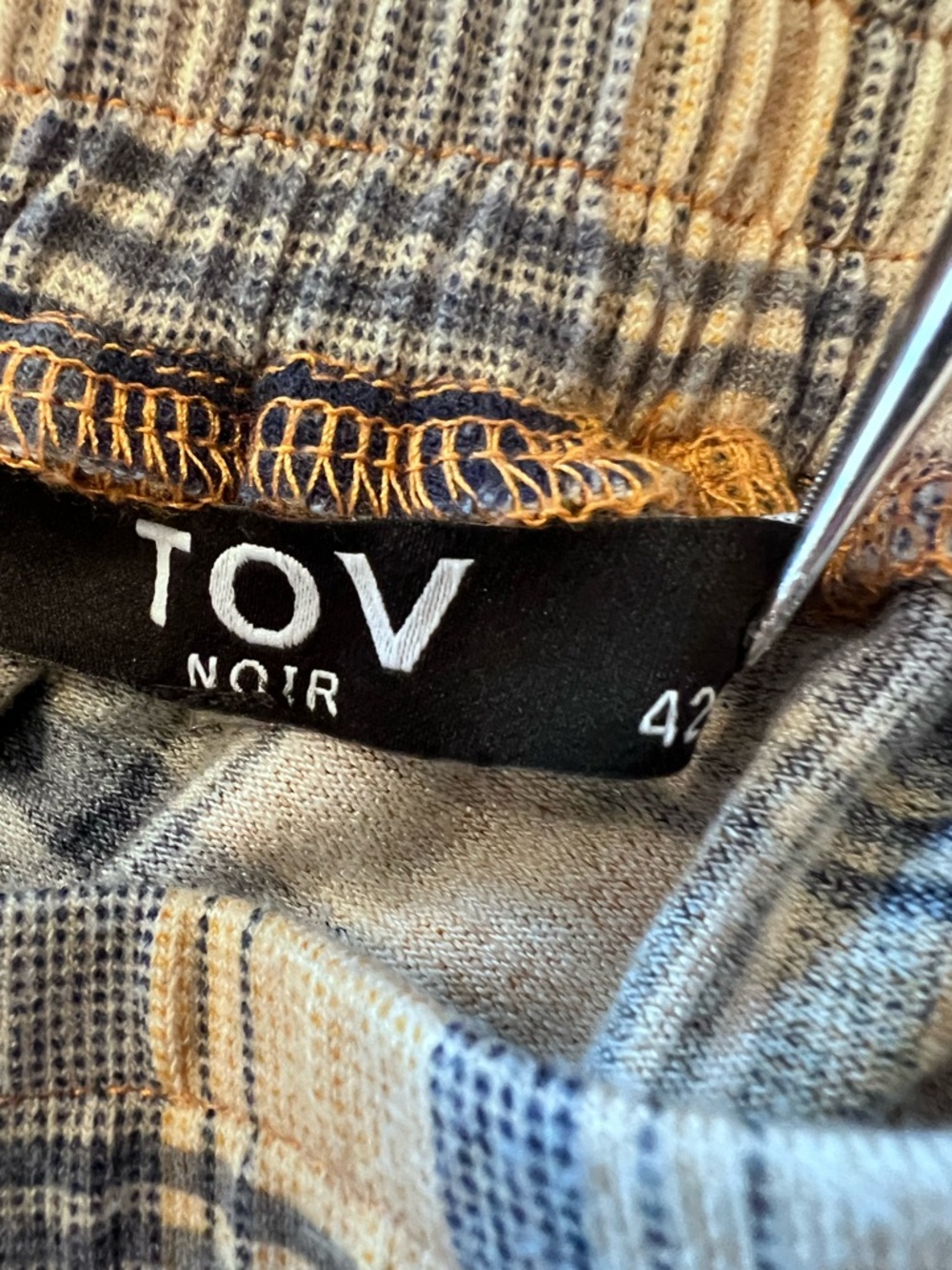 TOV Noir The Damsel's Yellow Plaid Flowing Maxi Skirt Pockets!! Sz EU42 US10 - Picture 6 of 16